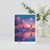 Overnachting in Macau China Reizen Briefkaart (Staand voorkant)