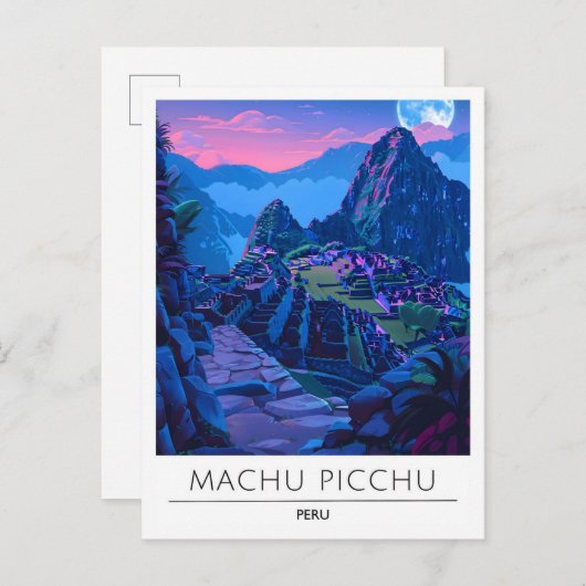 Overnachting in Machu Picchu Peru Reizen Briefkaart (Voorkant / Achterkant)