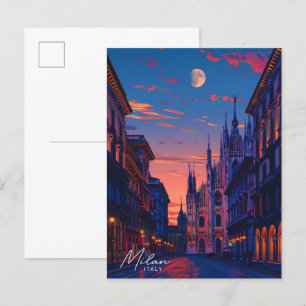 Overnachting in Milaan Italië Reizen Briefkaart