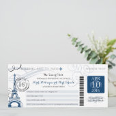 Overnachting in Paris School Senior Prom Kaart (Staand voorkant)