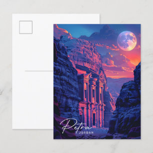 Overnachting in Petra Jordan Reizen Briefkaart