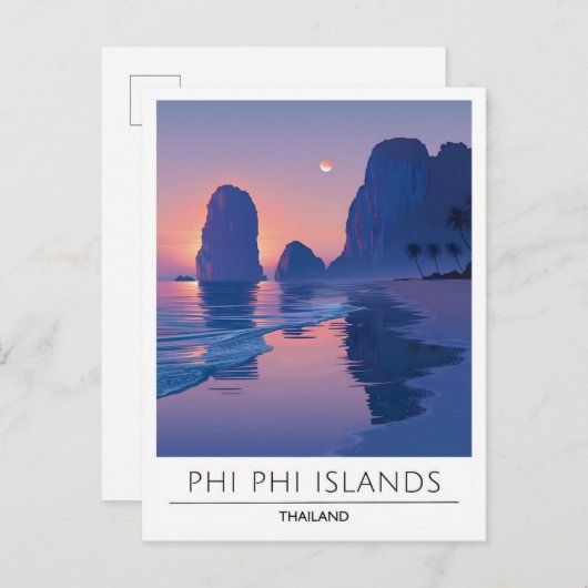 Overnachting in Phi Phi Islands Thailand Reizen Briefkaart (Voorkant / Achterkant)