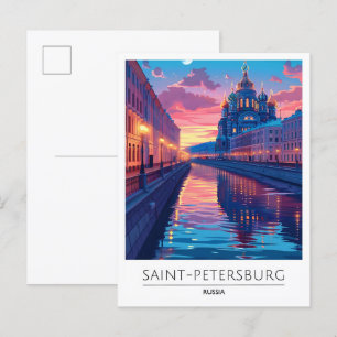 Overnachting in Sint-Petersburg Rusland Reizen Briefkaart