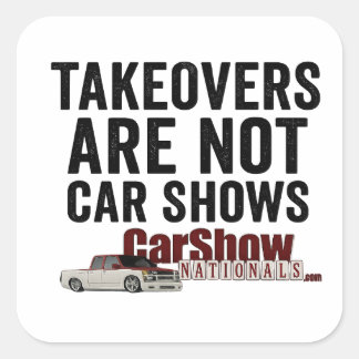 Overnames zijn geen autoshows Stickers