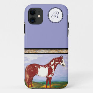 Overo Paint Horse (monogram) iPhone 11 Hoesje
