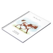 Overo Pinto Personalized Horse Owner's Journal (Côté gauche)