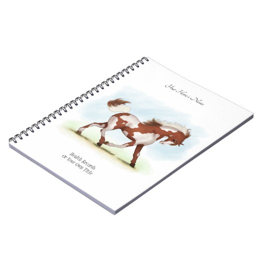 Overo Pinto Personalized Horse Owner's Journal (Côté gauche)
