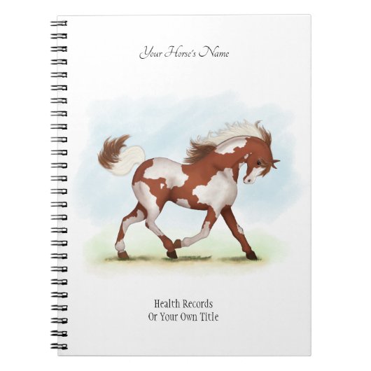 Overo Pinto Personalized Horse Owner's Journal (Devant)