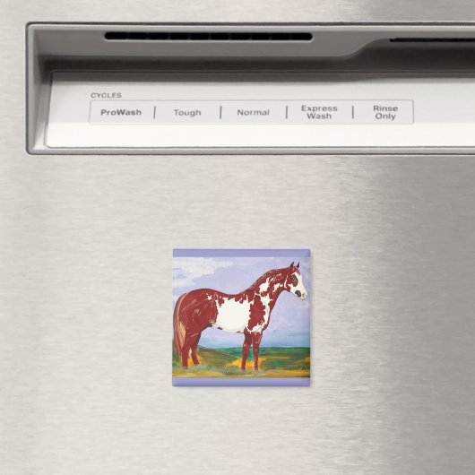 Overp Peinture Stallion ~ Aimant de cheval (In Situ (Lave-vaisselle))