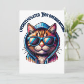 Overprikkeld Niet Overreagerend – Cool Cat Hoodie Kaart (Staand voorkant)