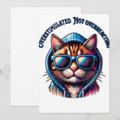 Overprikkeld Niet Overreagerend – Cool Cat Hoodie Kaart (Voorkant / Achterkant)