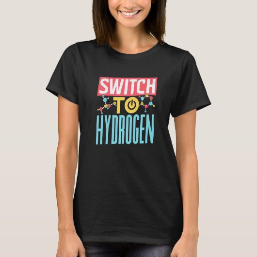 Overschakelen op waterstof periodieke energie hybr t-shirt (Voorkant)