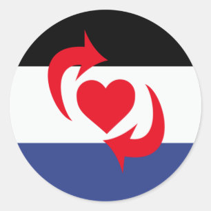 Overschakelen Pride vlag Ronde Sticker