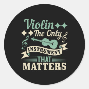 Overschrijd het enige instrument dat ertoe doet ronde sticker