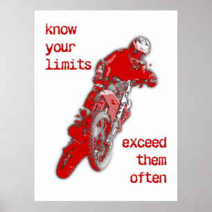 Overschrijd je limiet Direct Bike Motocross Poster
