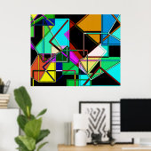 OVERSCHRIJDENDE RETRO (890) 28 X 35 POSTER (Thuiskantoor)