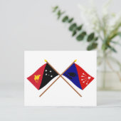 Overschrijdende vlag van PNG en centrale provincie Briefkaart (Staand voorkant)