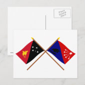 Overschrijdende vlag van PNG en centrale provincie Briefkaart (Voorkant / Achterkant)