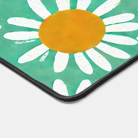 Oversize Daisy Floral Waterverf Pattern Bureaumat (Hoek)