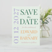 oversize letters Garden Party Save The Date (Staand voorkant)