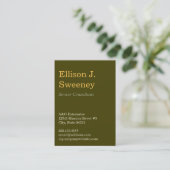 Oversize mos grijs professioneel vet type ontwerp visitekaartje (Staand voorkant)