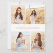 Oversized Fotocollage Roze Verloopdiploma Aankondiging (Achterkant)