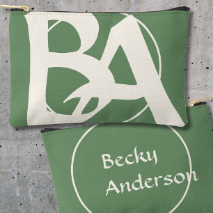 Oversized Initialen in Wit en Groen Etui