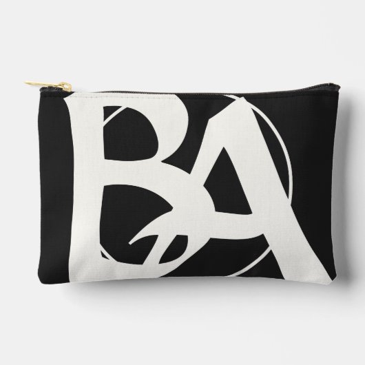 Oversized Initialen in wit en zwart Etui (Voorkant)