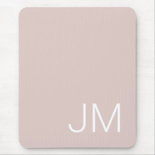 Oversized Monogram Initialen Roze Muismat