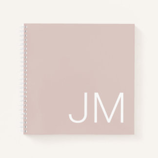 Oversized Monogram Initialen Roze Schetsboek Notitieboek