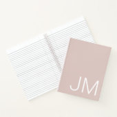 Oversized Monogrammed Initials Roze Roze Notebook Notitieboek (Binnen)
