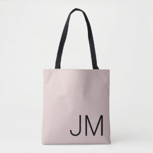 Oversized Monogrammen in Roze Zwart Draagtas