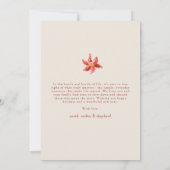 Oversized Rode Poinsettia Foto Kerstkaart Kaart (Achterkant)