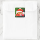 Oversized Santa Hat Cat Sticker – Cute Hidden Eyes (Sac)
