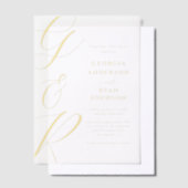 Oversized Script Monogram Wedding Vellum Uitnodigingen (Offset)