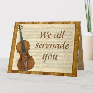 Oversized Serenade van groep, viool en muziek Kaart