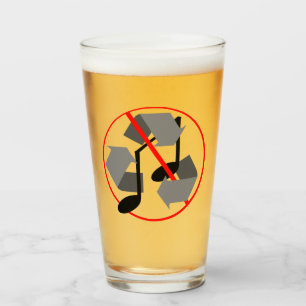 Overspeelde gerecycleerde muziek glas
