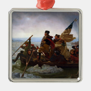 Oversteek Delaware 1776: Generaal George Washingto Metalen Ornament