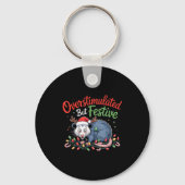 Overstimulated But Festive Funny Christmas Ossum U Sleutelhanger (Voorkant)