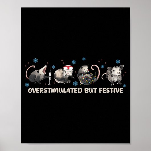 Overstimulated But Festive Funny Ssum Nurse Christ Poster (Voorkant)