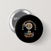 Overstimulated Moms Club Groovy Funny Mothers Day Ronde Button 5,7 Cm (Voorkant /achterkant)