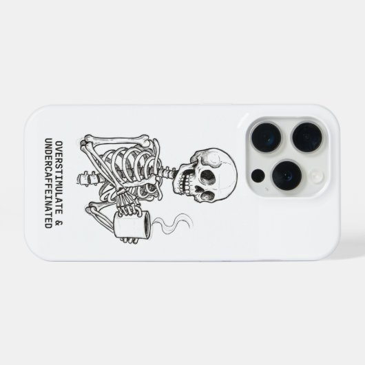 Overstimulated & Undercaffeinated Phone Case  iPhone Hoesje (Achterkant horizontaal)