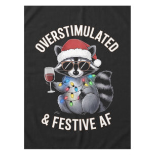 Overstimulatie & Feestelijk AF Wasbeer Espresso Li Tafelkleed