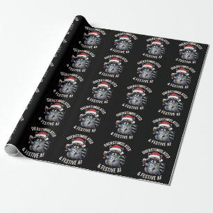 Overstimulatie & Feestelijke AF Wasbeer Espresso L Cadeaupapier
