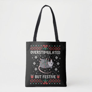 Overstimulatie Maar Feestelijke Possum Kerst Grapp Draagtas