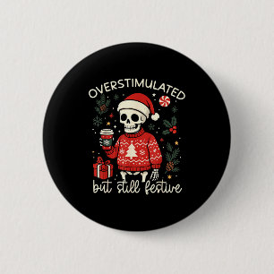 Overstimulatie Maar Toch Feestelijke Grappige Kers Ronde Button 5,7 Cm