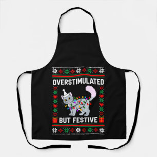 Overstimulerd Maar Feestelijk Lelijke Kerstkat Schort