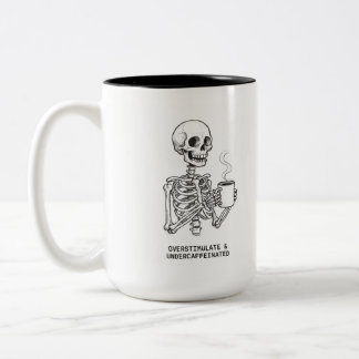 OVERSTIMULERENDE & ONDERGECAFEÏNEERDE KOFFIEBEEKER TWEEKLEURIGE KOFFIEMOK