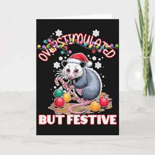 Overstimulert Maar Feestelijk Lelijke Kerstmis Kaart