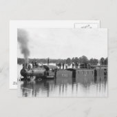 Overstromde trein, 1904 briefkaart (Voorkant / Achterkant)